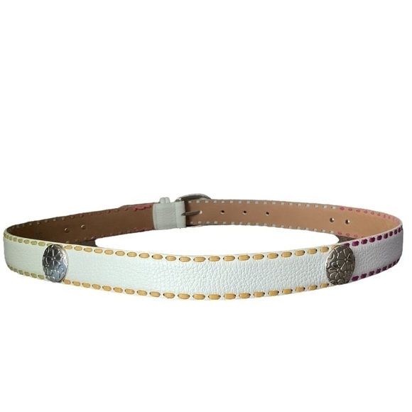 Brighton belt White with Colored Threads Size 36 - Picture 2 of 8